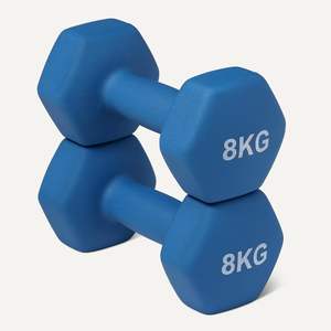 氯丁橡胶六角铁哑铃套装高橡胶健身器材热锻六角锤力量自由重量训练廉价哑铃 - Product Image 3