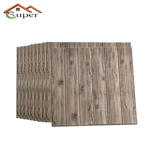 Bathroom Art Decor 3D PVC Wood Wall Panel Stickers