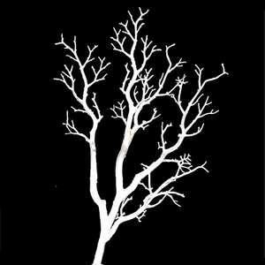 Trắng Nhân Tạo Nhựa Khô Cây Chi Nhánh Bảo Quản San Hô Đám Cưới Trung Tâm Trang Trí Lá UV Kháng Trong Nhà/Ngoài Trời Sử Dụng - Product Image 5