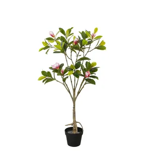 Artificial Plants And Trees 110CM Eco-Friendly PEVA Manufacturing Artificial Plant Magnolia Orchid Tree For Indoor Decor