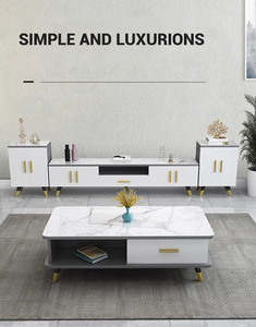 AILICHEN Combination of <strong>Coffee</strong> <strong>Table</strong> and TV Cabinet, Modern and Minimalist Small Family Living Room, <strong>Expandable</strong> Small <strong>Table</strong> - Product Image 4