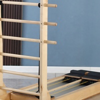Plateforme de Pilates Double Rail en Érable, Équipement d'Entraînement Robuste pour la Maison et les Studios Commerciaux, Idéale pour les Entraînements de Renforcement Musculaire et d'Étirement