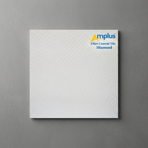 Plaque de plafond en fibrociment Amplus Diamond, carrée, blanche, texturée - Product Image 3