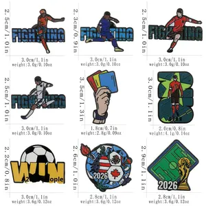 เข็มกลัดโลหะผสมรูปถ้วยฟุตบอลอเมริกา-แคนาดา-เม็กซิโก ปี <span class=keywords><strong>2026</strong></span> พร้อมโลโก้แบบกำหนดเอง ของที่ระลึกสำหรับแฟนบอล ของสะสม ของขวัญ ฤดูใบไม้ผลิ <span class=keywords><strong>2026</strong></span> - Product Image 2