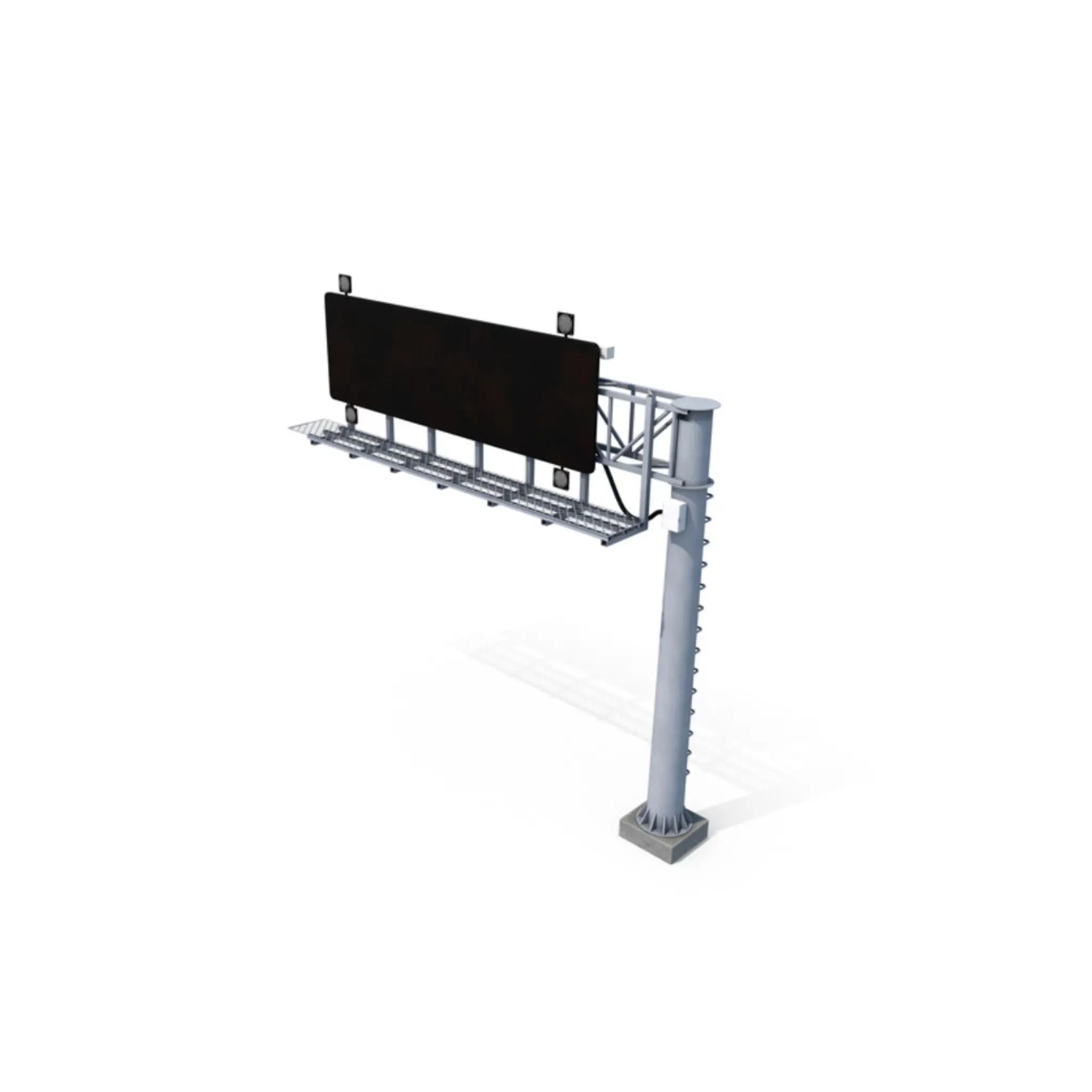 Highway Driveway Traffic Display Board With Pole LED Board Traffic Street Light Pole