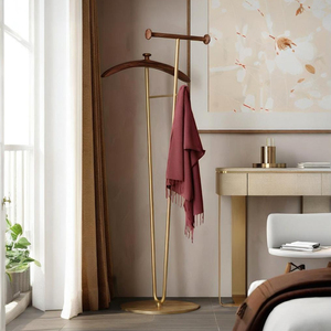 Estante Fabricante de muebles para el hogar Diseño de almacenamiento doméstico Traje de madera y <span class=keywords><strong>metal</strong></span> Soporte de <span class=keywords><strong>valet</strong></span> - Product Image 3