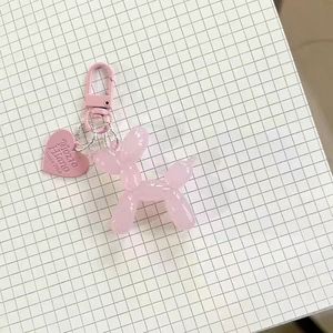 Premium Quality Laser Jelly <b>Balloon</b> Dog Keychain for Women Cute Resin Poodle Keyring Bag Charms Purse Pendant Aesthetic Gifts - Product Image 5