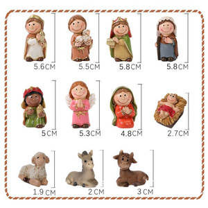 Vente en gros de Noël Crèche de petite taille Statue en résine pour berceau de Noël Fournitures de <span class=keywords><strong>vacances</strong></span> de Noël Décoration de la <span class=keywords><strong>maison</strong></span> Cadeaux de fête - Product Image 6