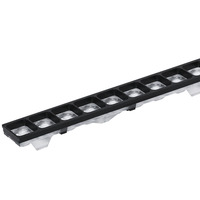 Lentille optique linéaire à extrusion pour module LED haute puissance 22W, en alliage d'aluminium rigide, encastrable, idéale pour bureaux et restaurants