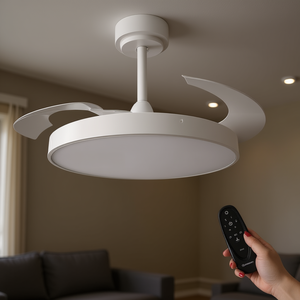 Ventilatore da Soffitto LEDUNI LED 70W 2448LM con Pale Retrattili, Telecomando, Motore DC e Luce Integrata per Soggiorno - Product Image 2