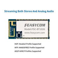 Feasycom Módulo de transmisor de audio inalámbrico OEM de bajo consumo SoC Bluetooth 5,1 programable de para TWS