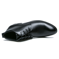 Bottes Mocassins Confortables en Cuir pour Hommes, Style Rétro Britannique, à Bout Pointu et à Enfiler