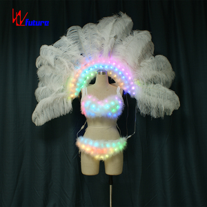 <span class=keywords><strong>Costume</strong></span> <span class=keywords><strong>da</strong></span> ballo LED Samba luminoso carnevale/t-stage costumi Sexy costumi di carnevale con piume <span class=keywords><strong>da</strong></span> <span class=keywords><strong>donna</strong></span> <span class=keywords><strong>angelo</strong></span> Plus Size - Product Image 5