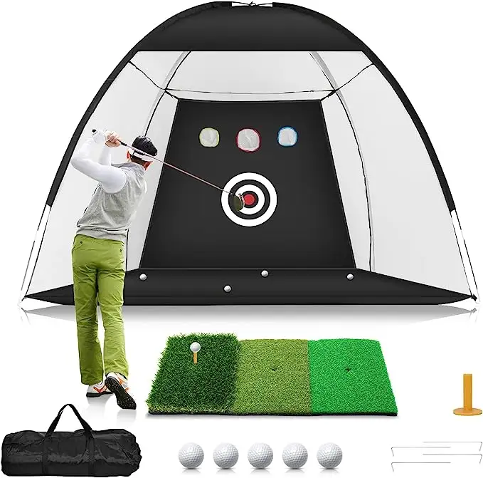 Yüksek kalite taşınabilir Golf salıncak eğitim isabet yardımları uygulama ağları hedef ile kapalı açık köy spor Golf eğitim Net