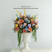 Composition florale artificielle colorée pour arche de mariage, chemin de table et décoration de toile de fond pour événements et fêtes