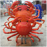 Grande statue élégante d'extérieur en résine, sculpture de crabe de homard en fibre de verre