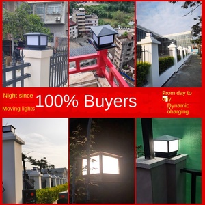 Luces Solares <span class=keywords><strong>para</strong></span> Postes, Luces Impermeables <span class=keywords><strong>para</strong></span> Jardín y Cercas, Estilo Moderno y Minimalista, Luces <span class=keywords><strong>para</strong></span> Postes de Patio/Puerta de Villa. - Product Image 4