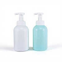 Bouteilles en plastique à pompe en mousse HDPE 300 ml/500 ml pour sérum de soin de la peau, crème pour le visage et nettoyant facial, emballage cosmétique (blanc/rose/bleu)
