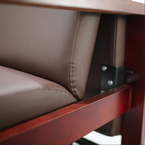 Muebles Médicos Keming, Sofá Cama Reclinable 730x820x940mm, Madera Sólida, Cuero de Microfibra Xipi, Uso Hospitalario y Clínico - Product Image 2