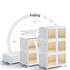 Armoire de rangement pliable portable en plastique pour vêtements, jouets et articles divers, pour usage domestique, vente en gros - Product Image 6