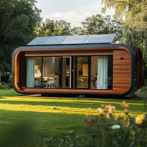 Capsule spatiale à énergie solaire |   <span class=keywords><strong>Maison</strong></span> conteneur de luxe en structure acier avec lit et salle de bain |   Hôtel mobile modulaire imperméable - Product Image 1