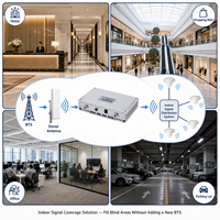 Ripetitore Digitale Pico 900MHz con Guadagno 75dB e Potenza 20dBm, Larghezza di Banda Regolabile, Amplificatore di Segnale Intelligente NMS GSM UMTS LTE per Interni