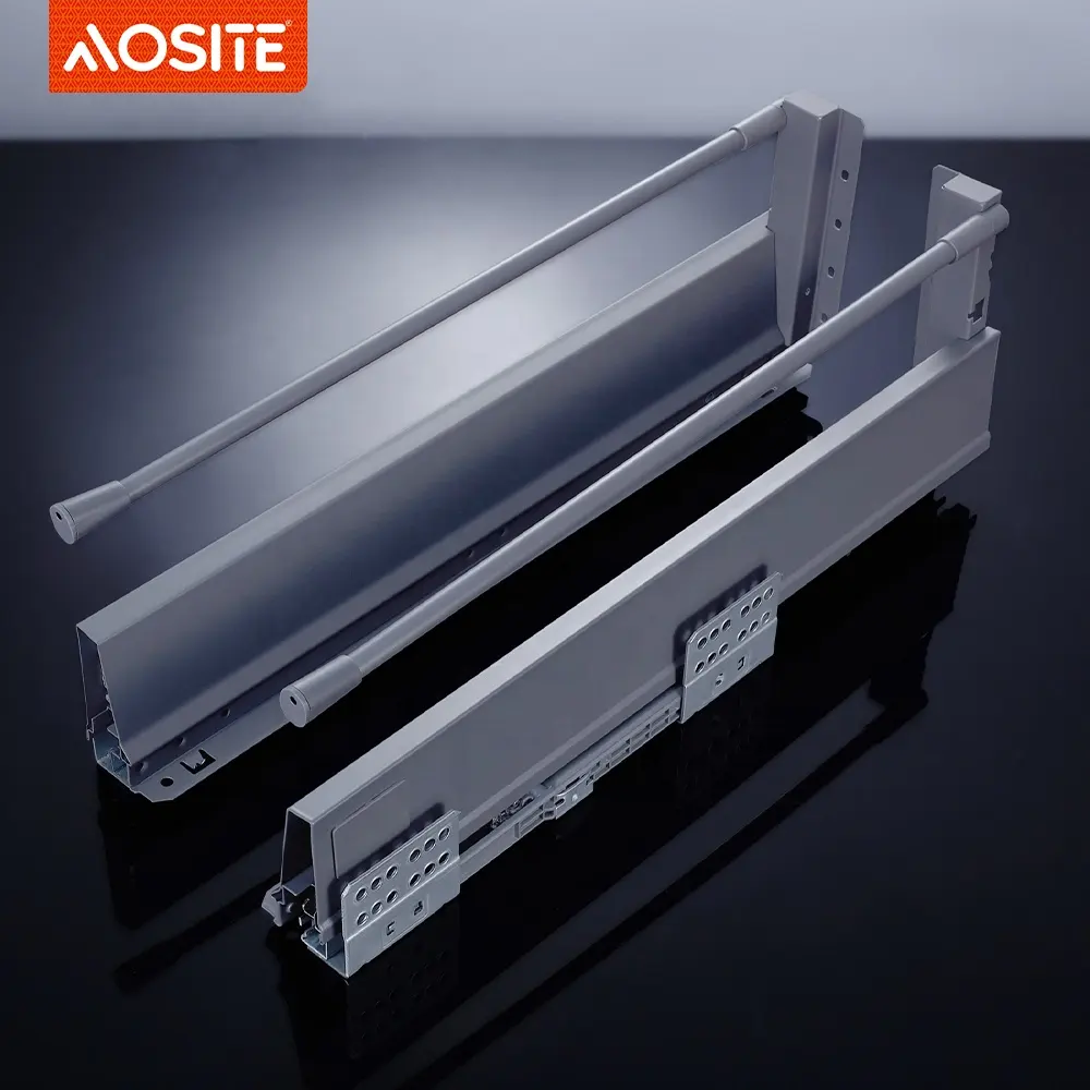 AOSITE Luxury Round Bar Hoch leistungs rutschen Metall Tandem Box Slide Schubladen führungen Herstellung
