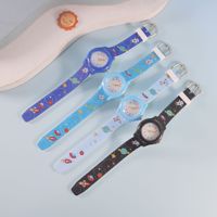 Montre pour Enfants Simulation 3D Mignonne Dessin Animé Étanche en Silicone pour Garçons, Montre Pédagogique Univers des Enfants