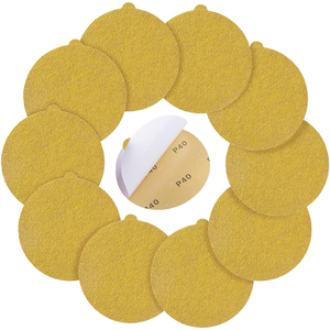 En Stock 500PCS Discos de Lijado PSA de 6 Pulgadas, Grano 40-1000, Papel de <span class=keywords><strong>Lija</strong></span> con Revestimiento Amarillo <span class=keywords><strong>para</strong></span> Lijadora de Disco, Madera y <span class=keywords><strong>Metal</strong></span>, Entrega Rápida - Product Image 1