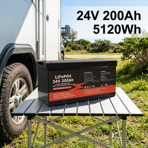 Batterie au lithium fer phosphate 24V 200Ah à décharge profonde pour camping-car, marine et solaire – Stock UE/US - Product Image 1