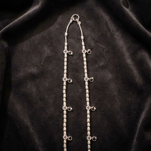 Chevillères fines pour femmes avec motif Payal, en argent, accessoire de mode indien religieux pour fiançailles, fabriqué en Inde - Product Image 4