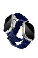 Nouveau Design Sport Bracelet En Caoutchouc Bracelet De Montre En Silicone Souple pour Apple Watch Band 38 40 41 42 44 45mm pour IWatch S 9 Ultra 8 7 6