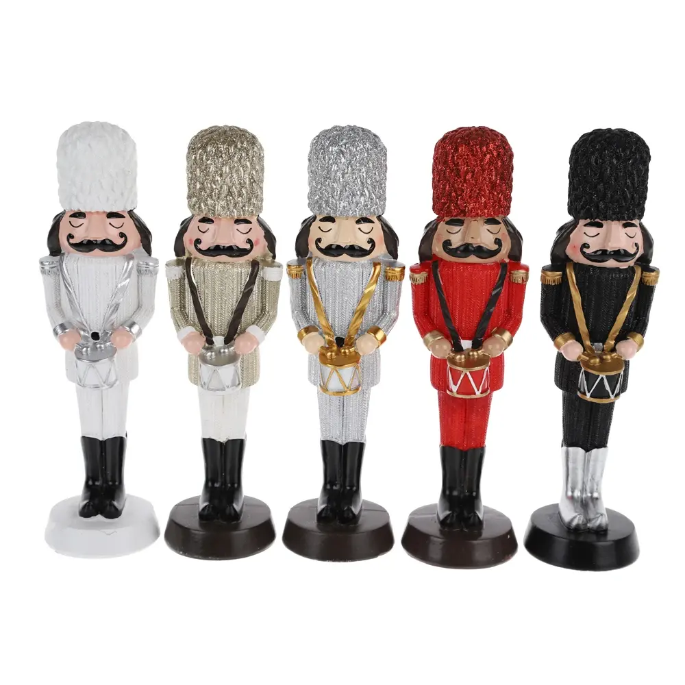 Giáng sinh con số Tabletop trang trí Poly Resin nutcracker đồ trang trí người lính