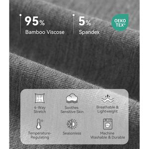 Pantalon de jogging de maternité BambooBud taille haute, en viscose de bambou douce, avec poches, décontracté, pour la grossesse, du S au XXL - Product Image 5