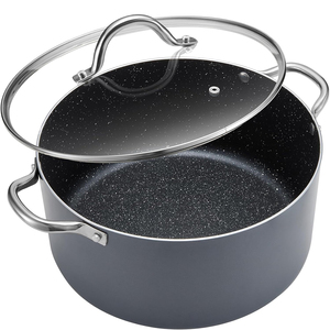 Marmites à soupe de haute qualité, style moderne, compatibles lave-vaisselle et four, avec poignée en acier inoxydable, fond à induction, pot en céramique - Product Image 4