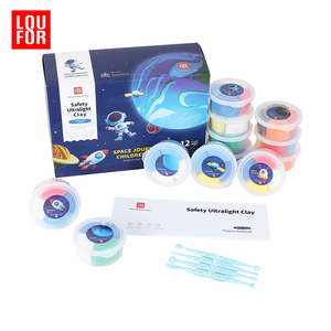 Lot de 12 couleurs d'argile à séchage à l'air, non toxique, écologique, pour loisirs créatifs d'enfants, avec outils complets et guide d'artisanat - Product Image 3