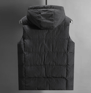 Chaleco informal de alta calidad para hombre, para otoño e invierno, con capucha, sin mangas, grueso y cálido, con bolsillos. - Product Image 5
