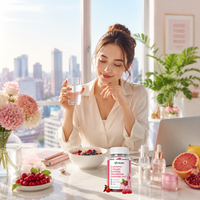OEM ODM Private Label Cranberry Collageen Glutathion Probiotica Gummies 4-in-1 Fruit smaak Dagelijkse Voedingssupplement