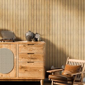Pannello Murale 3D Effetto Legno, Carta da Parati Autoadesiva in PVC, Adesivo Decorativo da Parete 15.7x118in Marrone per Casa e Ufficio - Product Image 6