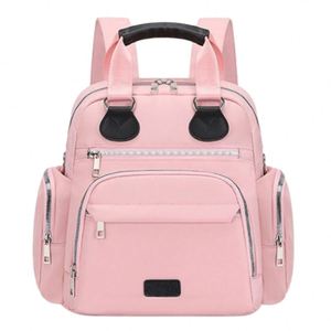 Mochila Pañalera Pequeña con 13 Bolsillos, Puerto de Carga USB, Bolsa Impermeable, 3 Bolsillos Térmicos y Correas para Cochecito - Product Image 2