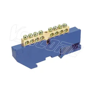 Toprak klemensleri pirinç nötr bağlantı klemensleri toprak çubukları Terminal pabuçları mekanik pabucu 5 - 10 AWG 21 - 30 metre pabuçları