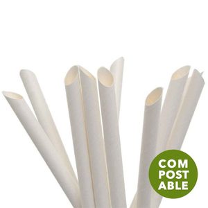 Pailles en papier géantes pour Bubble Tea 12x200 MM - 100 PCS. - Product Image 1