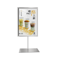 Support de carte en forme de T A5/A4, porte-affiche A6 portrait, double face, en acier inoxydable, pour menu