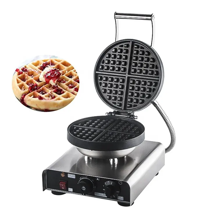 Best New Snacks Making Machine Stainless Steel Classic Round Waffle Machine Commercial Electric Waffle Maker Mini For Sale