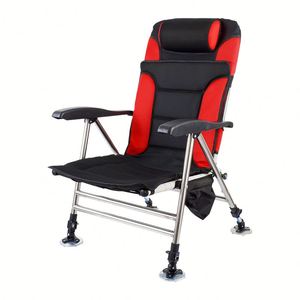 Silla de Pesca Portátil de Estilo Europeo para Exteriores, Ligera, de Aleación de Aluminio y Tela Oxford, con Bolsa de Transporte y Reposabrazos - Product Image 1