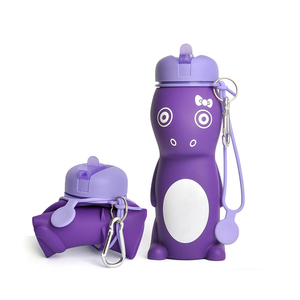 Bouteille d'eau en silicone sans BPA, forme dinosaure mignonne, très vendue, pour enfants - Product Image 1