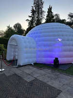 Dôme de fête gonflable extérieur personnalisé, grand, blanc, diamètre 10m, 12m, 15m, imperméable et portable