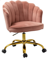 Chaise de bureau moderne à dossier en forme de coquille, en tissu, à pétales, très vendue, pour la maison et les bureaux