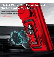 Coque de téléphone de luxe antichoc avec support anneau coulissant pour iPhone 18 Duo