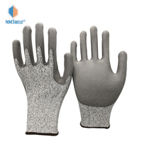 NMSHIELD Maßgefertigte XL Industrielle Sicherheitshandschuhe EN388 PU-Beschichtete Schnittfeste Arbeitshandschuhe mit Nylon-Futter HPPE-Material